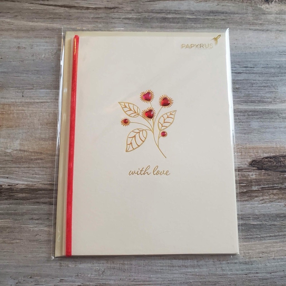 Papyrus Romantic Gorgeous Significant Other Beaded Hearts Valentines Day Card